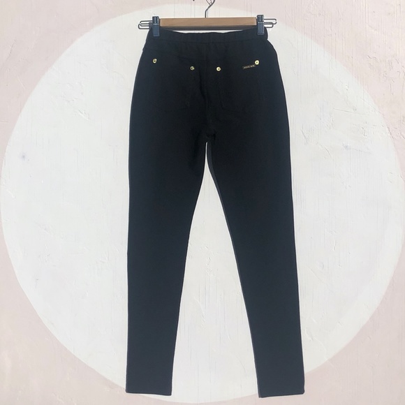 New Michael Kors Stretch-Twill Knit Black Leggings XS - Picture 6 of 8